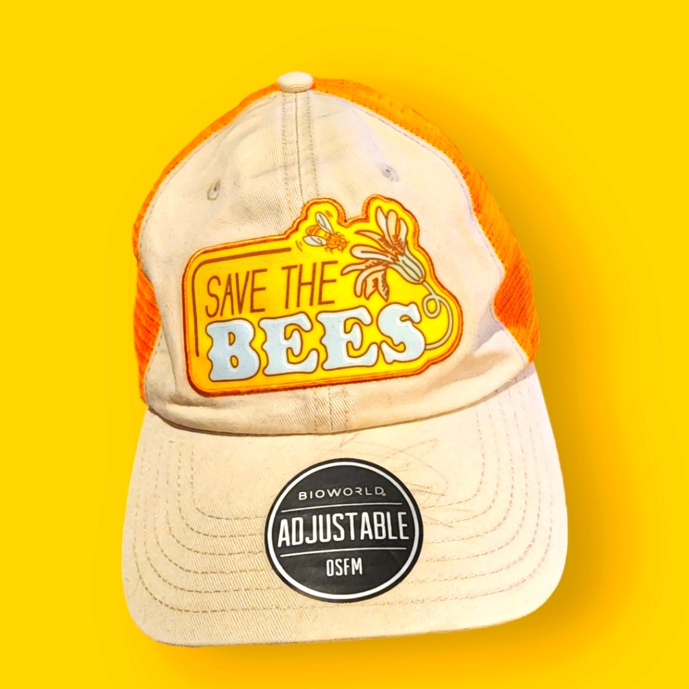 Adult Adjustable Baseball Cap  - Save The Bees 🐝